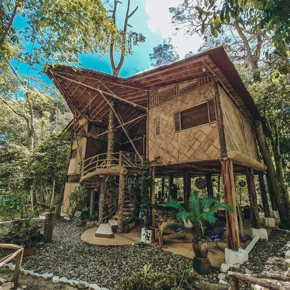 Wooden cabin in the forest